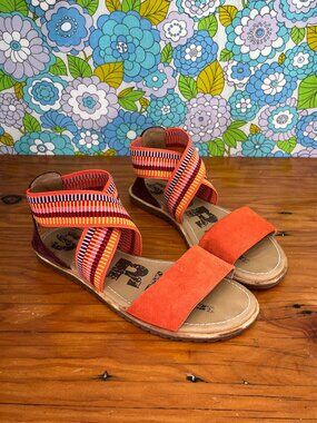 Sorel Ella II Leather Sandals Size:6.5